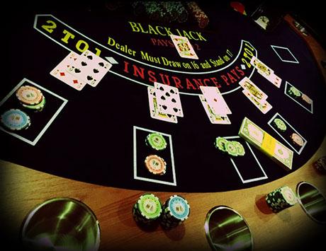 Blackjack rouge noir